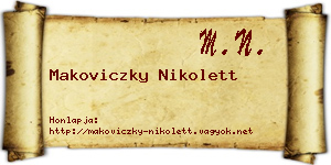 Makoviczky Nikolett névjegykártya